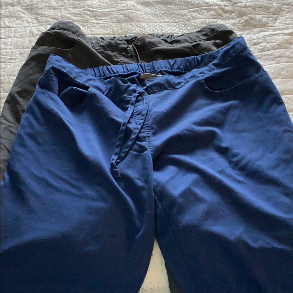 TWO PAIRS Grey’s Anatomy size L scrub bottoms